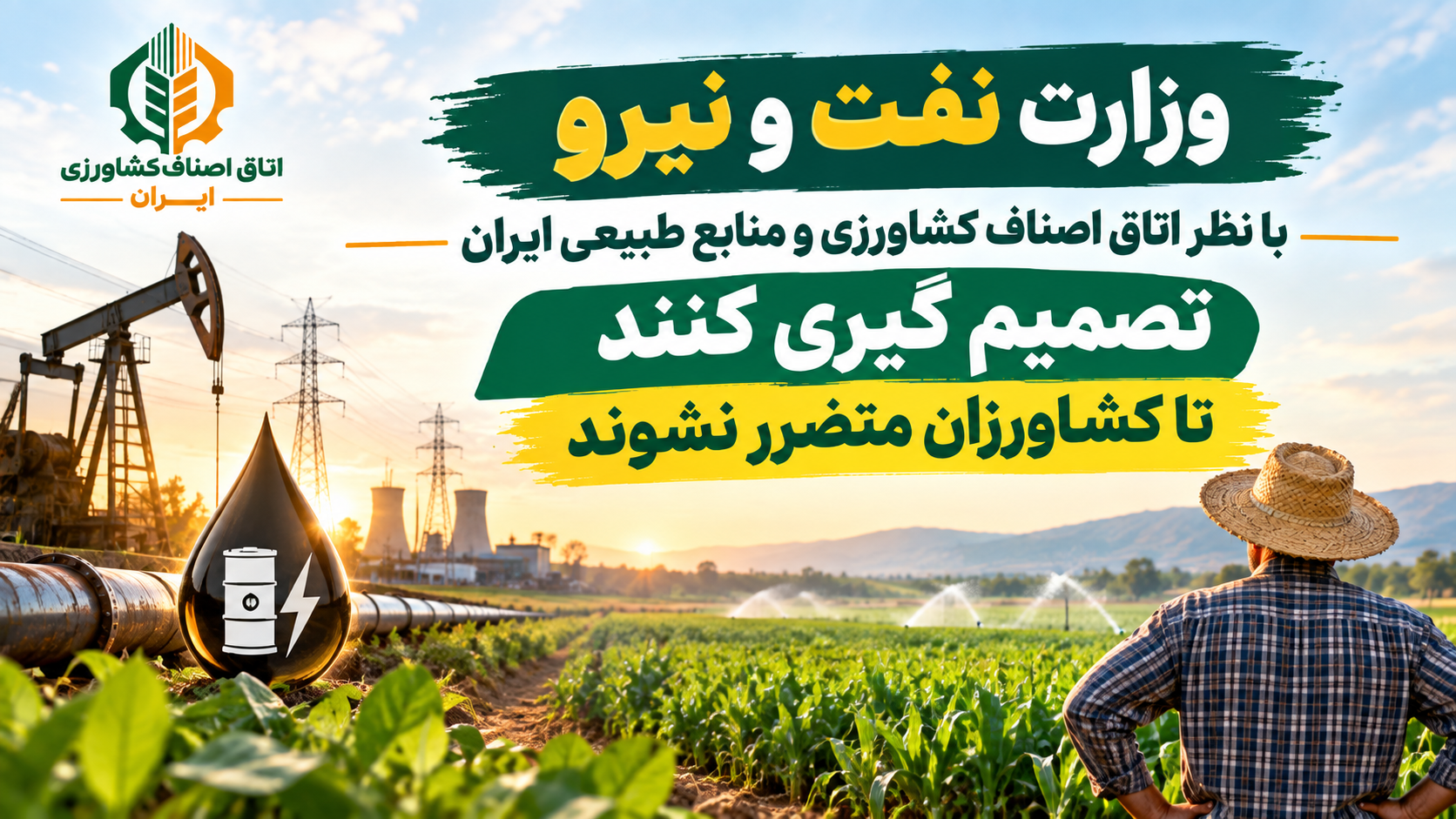 وزارت نفت و نیرو با نظر اتاق اصناف کشاورزی و منابع طبیعی ایران تصمیم گیری کنند تا کشاورزان متضرر نشوند